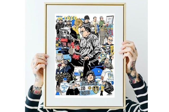 With his design, local illustrator and Leeds United fan Josh Parkin celebrates the incredible impact Marcelo Bielsa has had on the people of Leeds since arriving at Elland Road in June 2018.

Available to buy at www.joshparkyart.bigcartel.com/
You can follow Josh at @JoshParkin (Twitter) or @JoshParkyArt (Instagram)