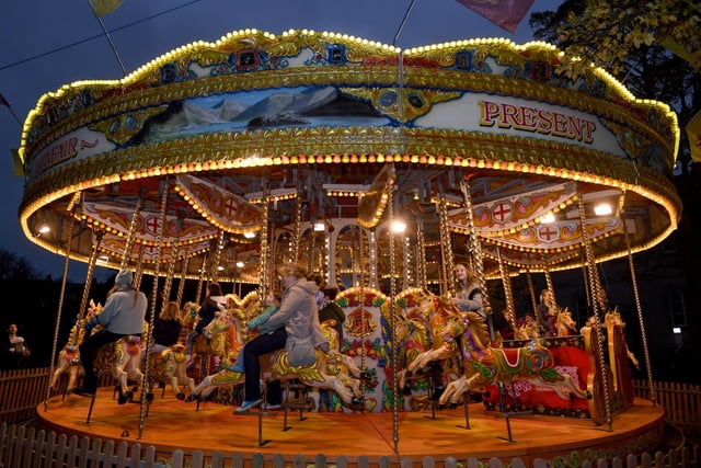 The carousel has been set up down at Crescent Gardens