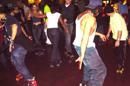 Rollerskating at nightclubs was the in thing for a while. This was possibly at The Syndicate
