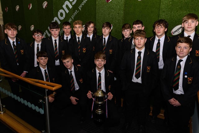 St John Fisher's year ten football team were also invited down