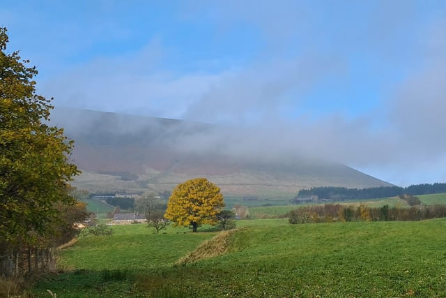 This beautiful shot of mist covering Pendle Hill was captured by Joyce Murray.