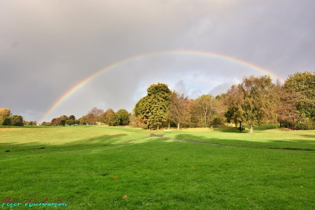 Peter Warburton captured this rainbow over Bank Hall Park.