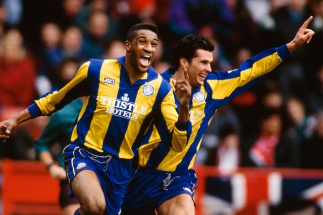 Brian Deane and Speed combined for both goals as Leeds drew 2-2 with Sheffield United at Bramall Lane in March 1994.