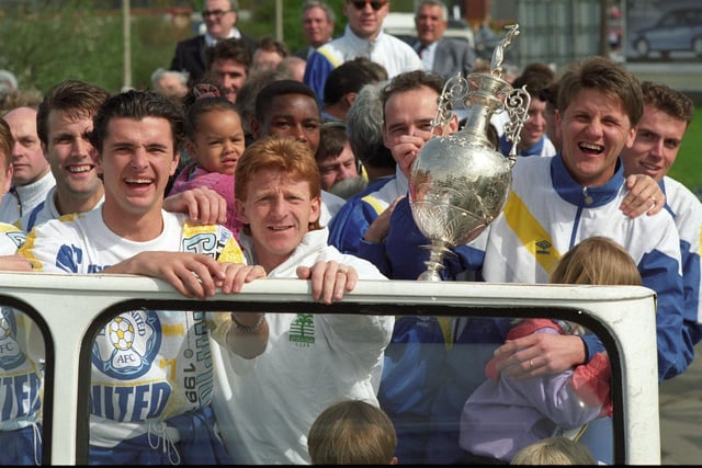 Leeds United's open top bus celebrations on May 3rd 1992.