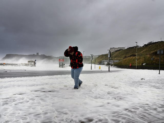 Scarborough's North Bay takes the brunt of the storm.
