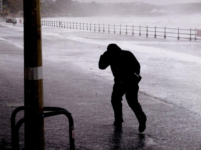 Braving the weather in North Bay...