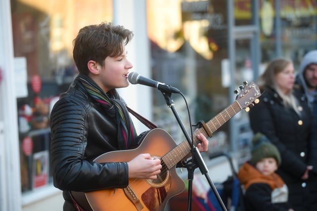 Musician Edward Rhodes, who also performed at the Lytham Christmas Lights Switch On.
