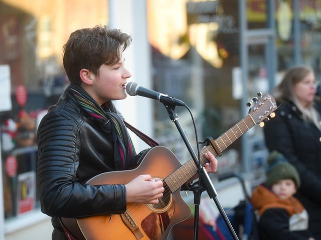 Musician Edward Rhodes, who also performed at the Lytham Christmas Lights Switch On.