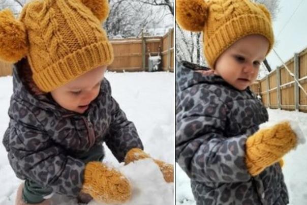 Donna Louise Johnson shared these adorable photos of daughter Willow Rose in the snow.