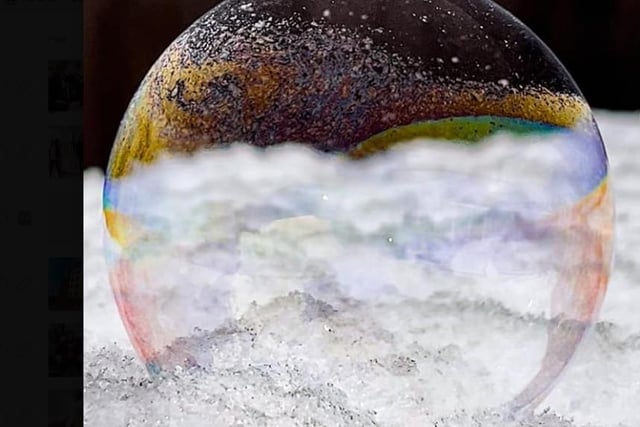 Nichola Sewell's bubble snow globe.