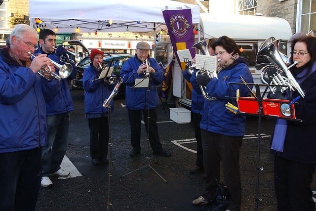 The Wetherby Silver Band play Christmas carols at the Wetherby Lions Dickension Market.