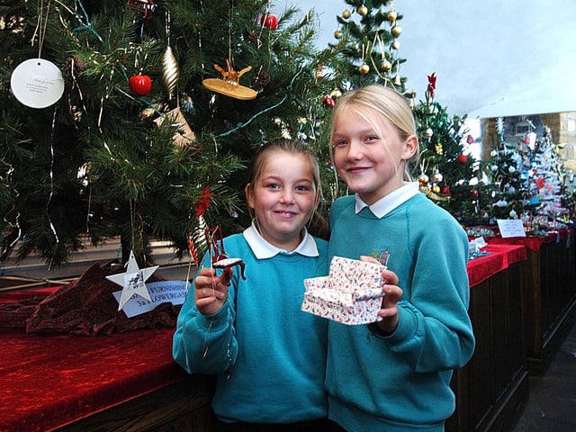 Pupils from East Whitby School attend St Mary’s Christmas trees display.