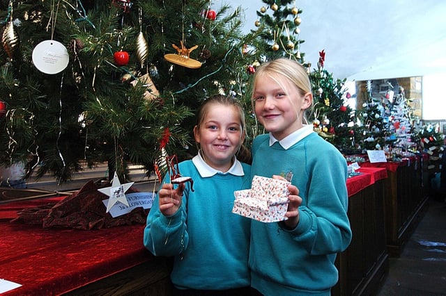 Pupils from East Whitby School attend St Mary’s Christmas trees display.