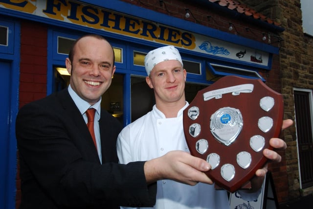 Riverside’s Richard Price is presented with the Chip Shop Challenge award.