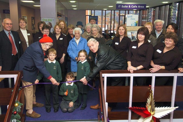 Pupils from Airy Hill School attend Whitby Library’s grand reopening.