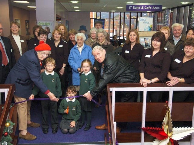 Pupils from Airy Hill School attend Whitby Library’s grand reopening.
