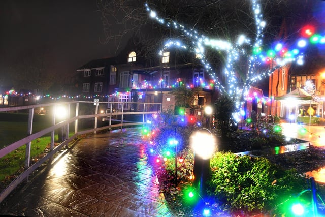 The colourful lights display at St Catherine's Hospice