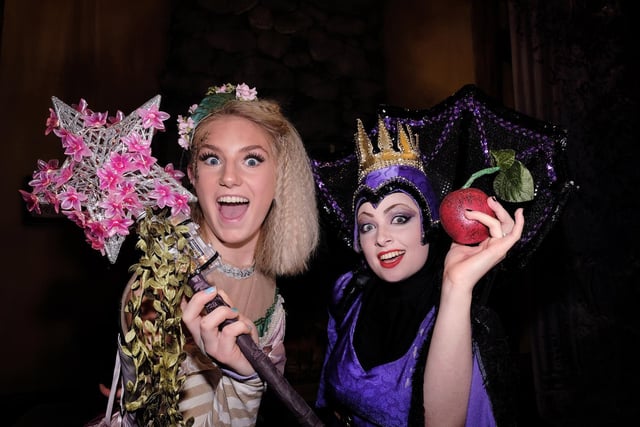 Genie Gledhill plays a good fairy and Sarah Nelson is Horribella - Snow White's wicked step mum