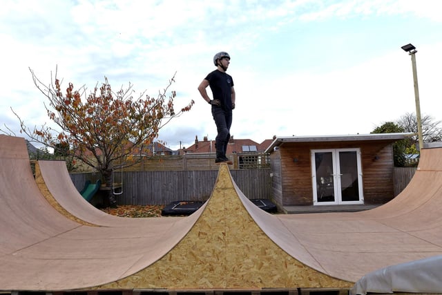 Scarborough's BMX star Miller Temple at the ramps on his own skate park

Picture by Richard Ponter