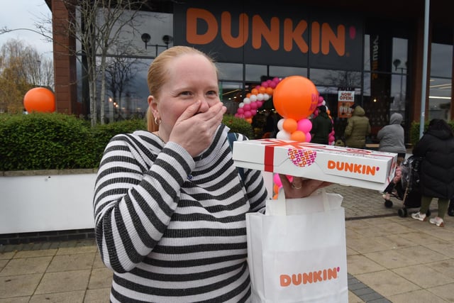 Slimming World consultant Emma Heyes was first in the queue for donuts, but can't eat them!