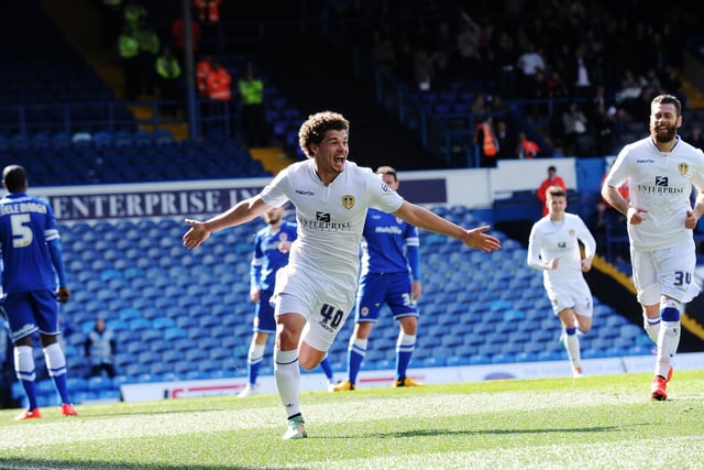 Phillips celebrates scoring on his home debut against Cardiff City in April 2015.