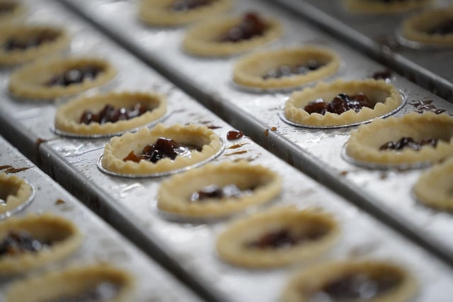 It means the factory can produce a whopping 2,160 mince pies per minute if all three lines are running simultaneously.