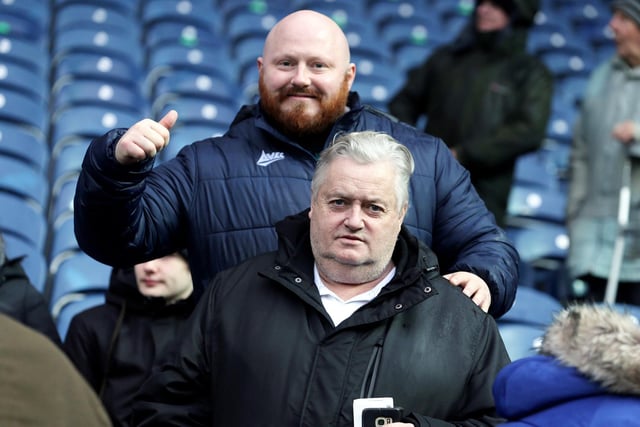 Two PNE fans at Ewood Park