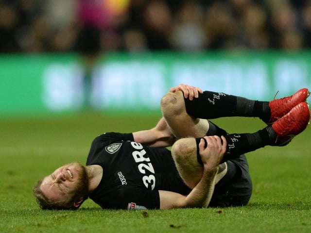 Euan O'Kane is left in agony.