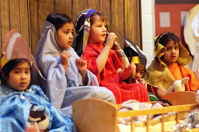 Brudenell Infant School staged a Nativity. Pictured are Mary and Joseph during the production.