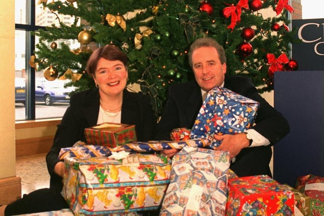 Members of staff at The Halifax's head office sites in Leeds, held their first Christmas Toy Appeal to help disadvantaged children across the city. Jim Parle, Business Personnel Manager at Halifax Direct is pictured with Pat McGeever of South Leeds Health, who were co-ordinating the distribution of the toys.
Writer: