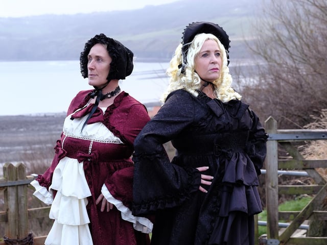Debbie Priest and Sharon Riley take in the scenery.
215083d