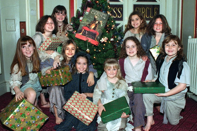 Children from Whittakers Dance and Drama Centre took part in Northern Ballet Theatre's production of 'A Christmas Carol', at The Grand Theatre in 1997.
Back, from left, Donna Parry, Jemma Thackray, Nikita Coulon, Rachel Dunn. Front, from left, Emma Hardy, Maregarita Barnfield, Natasha Hourihan, Charlotte Holden, Lorna Young, Natasha Lees.