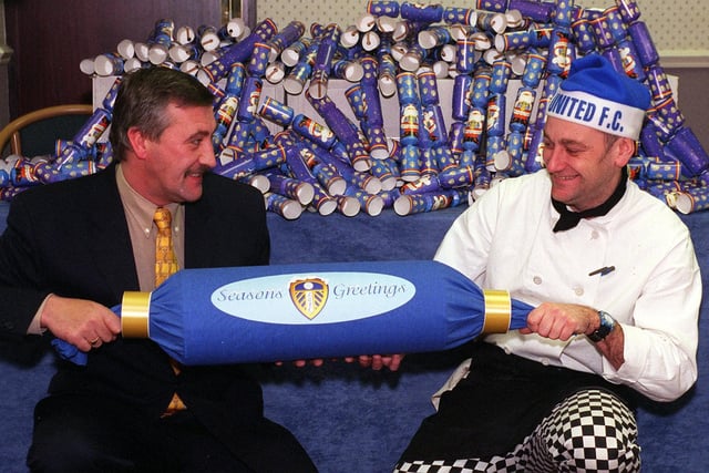 Leeds United's banqueting suite catered for 14,000 diners over the festive season. Pictured, from left, are conference and banqueting manager Alan Hegarty with head chef Andrew Dobson.