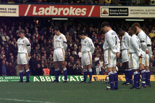 A minute's silence was held at Stamford Bridge before Leeds United's Premier League clash against Chelsea. The game ended in a goalless draw despite Leeds having two men sent off.