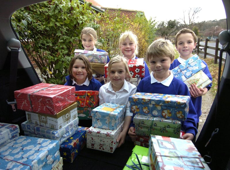 Pupils from Ruswarp Primary School have collected over 85 Christmas boxes for charity.