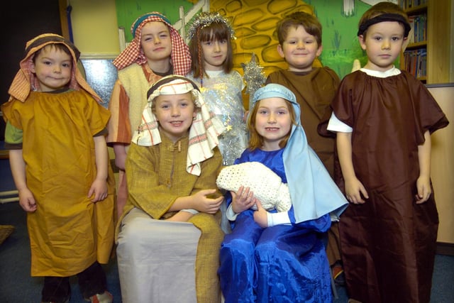 The cast of the Nativity from St Hedda’s Primary School, Egton Bridge.