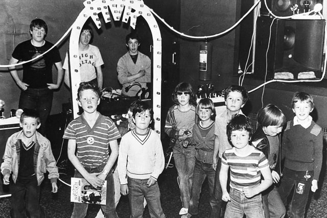 A junior disco at the ABC Cinema on Station Road, Wigan, for members of the ABC Minors Club in 1981