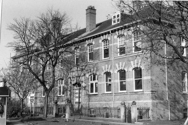 Hindley in the 1980s with the town hall and council offices