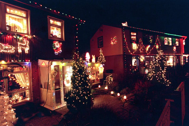 These three Houses on Queen's Park Drive in Castleford proved an illuminating sight in December 1998.