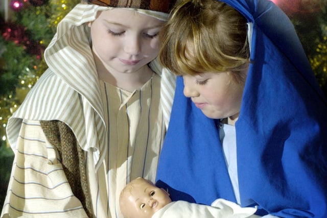 Manor Beach Primary, Cameron Hutton-Brown and Selina Watkins as Mary and Joseph, 2004