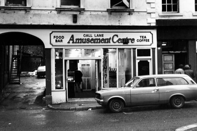 Call Lane Amusement Centre at with the Star and Garter public house on the right in December 1979.