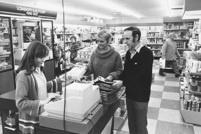 Inside Leonards Store at Cross Gates in 1979.