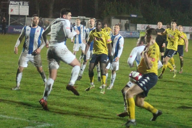 More action from Liversedge's win at Tadcaster Albion. Picture: Keith Handley