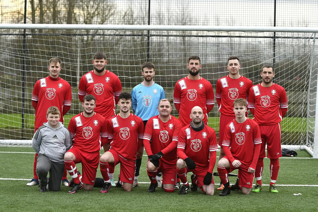 Newlands line up before their 3-1 win at Edgehill in the Scarborough Saturday League first division.

Photos by Richard Ponter