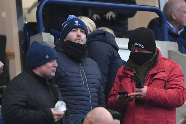 These North End fans wait patiently for kick-off against Barnsley