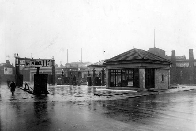 Appleyard petrol station and garage at Sheepscar in February 1928. The company was founded by John Ernest Appleyard, who opened his first business in Park Row in 1919. The North Street Garage opened in October 1927.