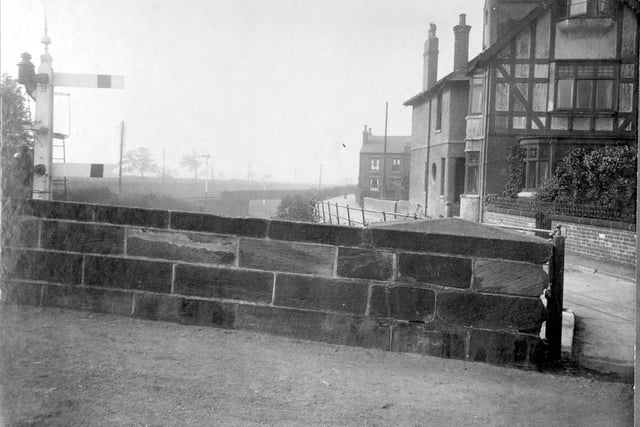The railway bridge over Leeds to Wetherby line on Austhorpe Road pictured in September 1929. The line was closed to traffic in 1964.