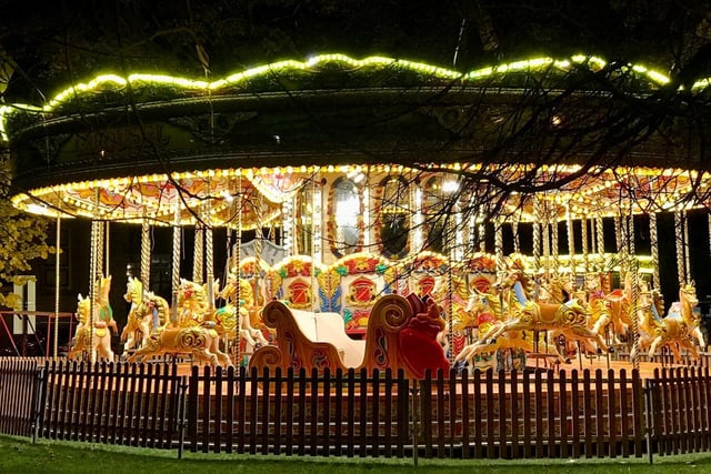 Fun for all on the carousel in Crescent Gardens, by Katherine Schoon.