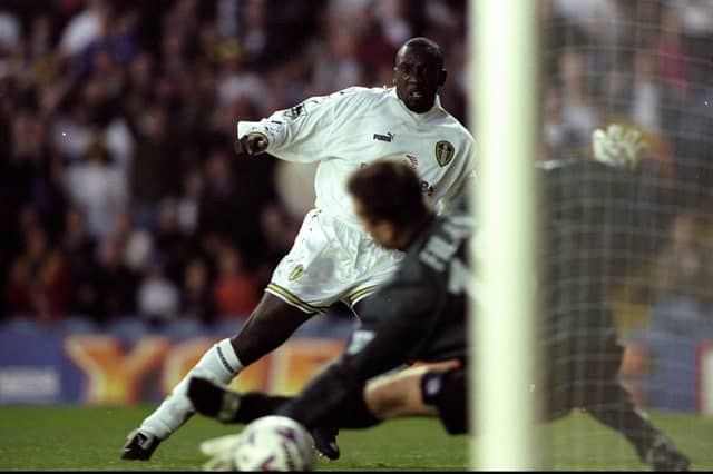 Enjoy these photo memories of Jimmy Floyd-Hasselbaink in action for Leeds United. PIC: Getty