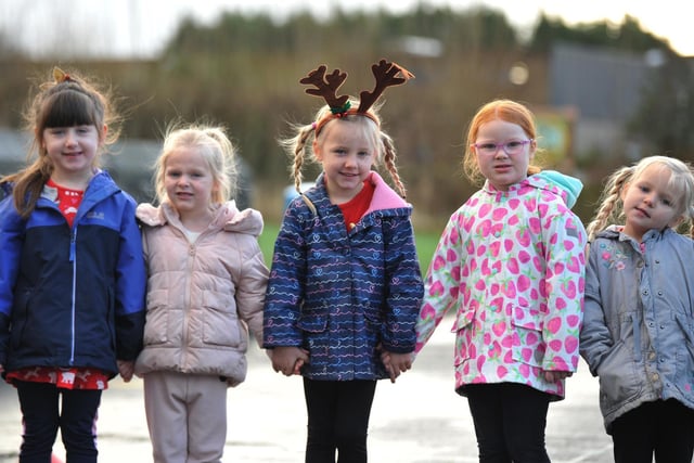 Some youngsters got in the festive spirit